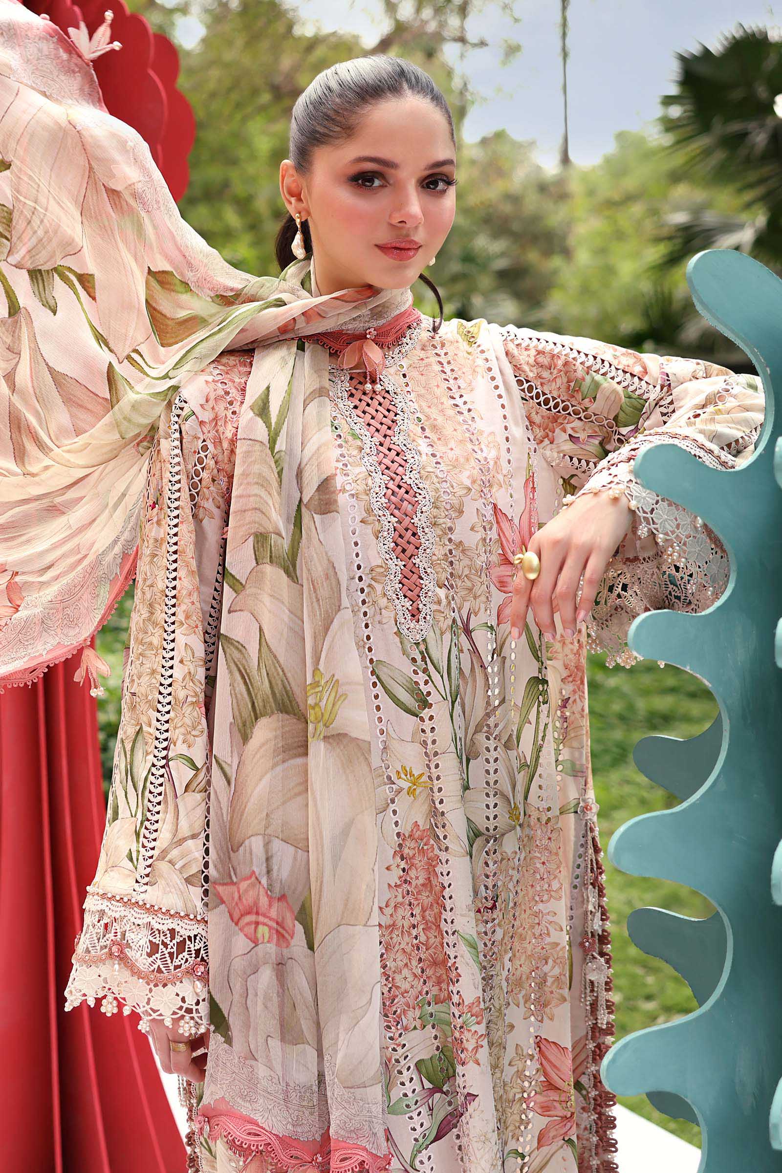 Maria B 6=A Skin Printed Lawn Summer'26 Embroidered 3Piece Unstitched