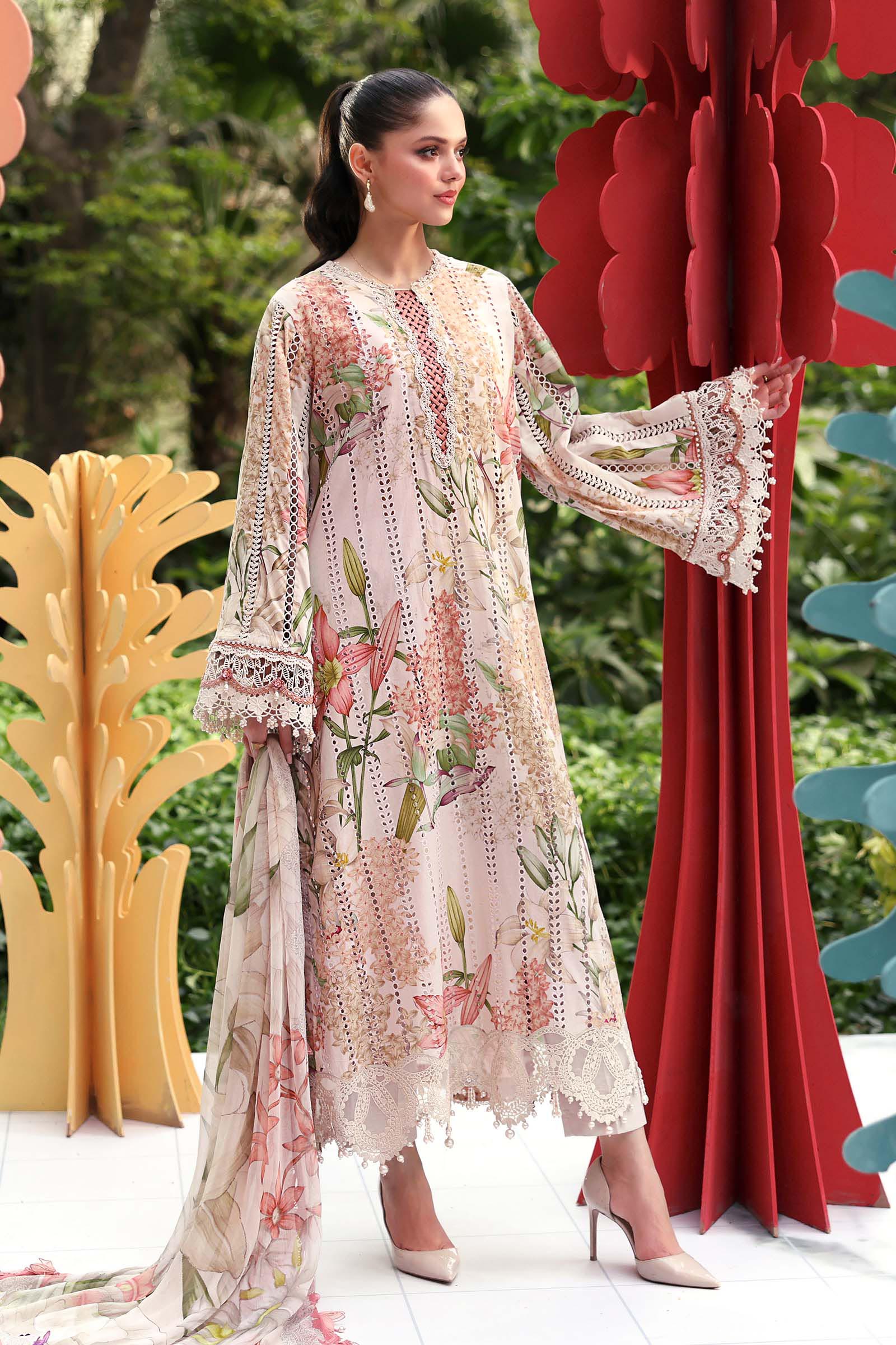 Maria B 6=A Skin Printed Lawn Summer'26 Embroidered 3Piece Unstitched