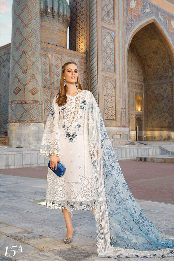 Maria.B white Lawn Chikankari Dress 3PC SC 1198