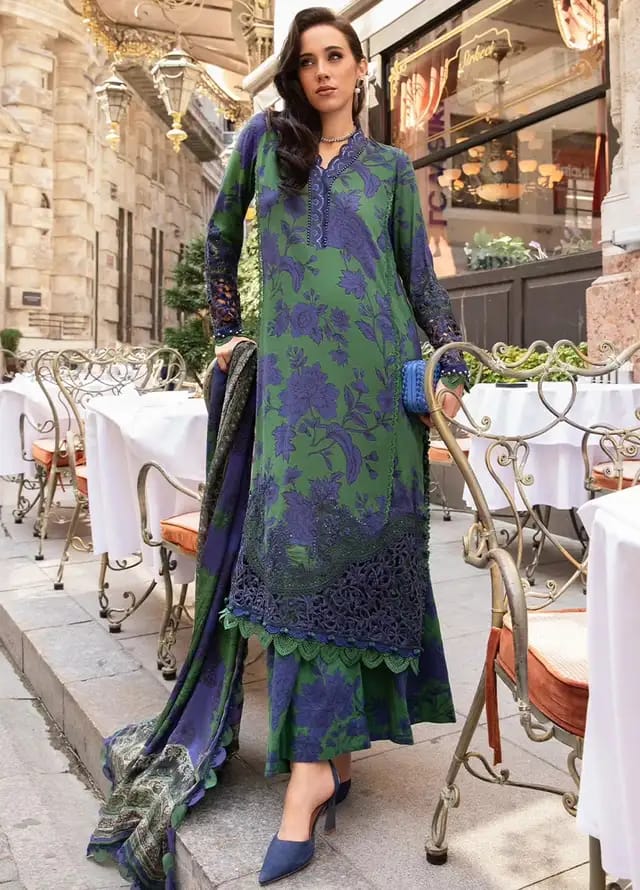 Maria B Green & Blue Lawn Dress  No: SC 1155 - Shiss collection