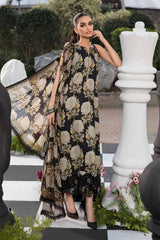  Maria B M.Print Black Embroidery Dress  - No:SC 1162 - Shiss collection
