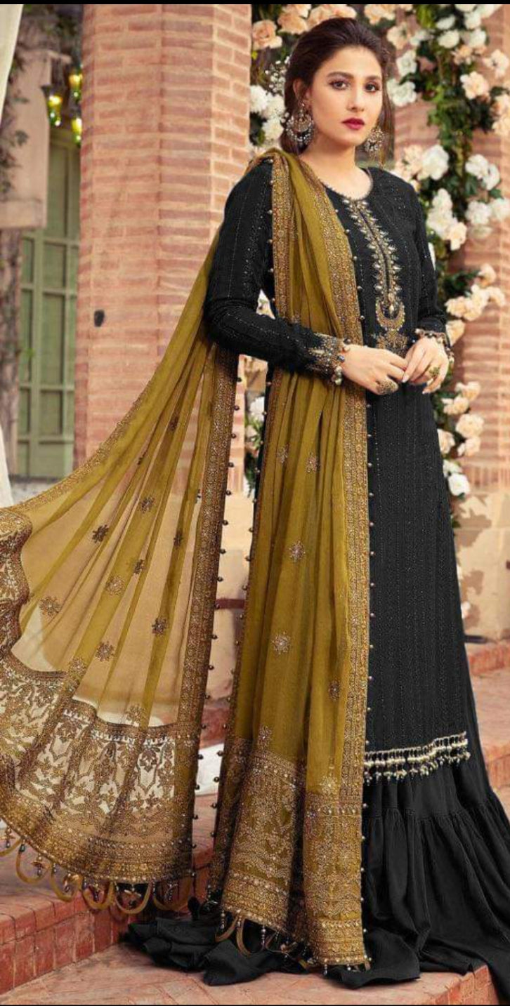 Sateen Maria B chiffon collection black SWC 1228