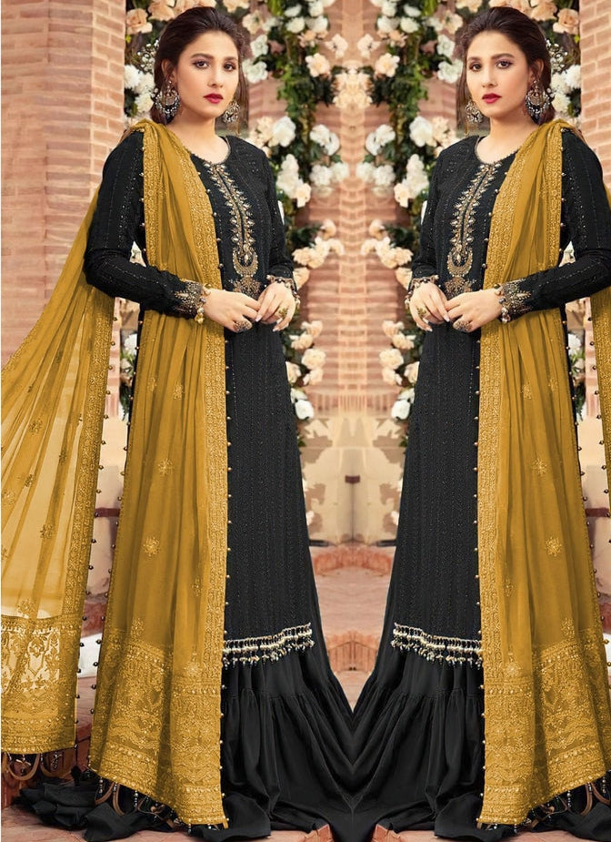 Sateen Maria B chiffon collection black SWC 1228