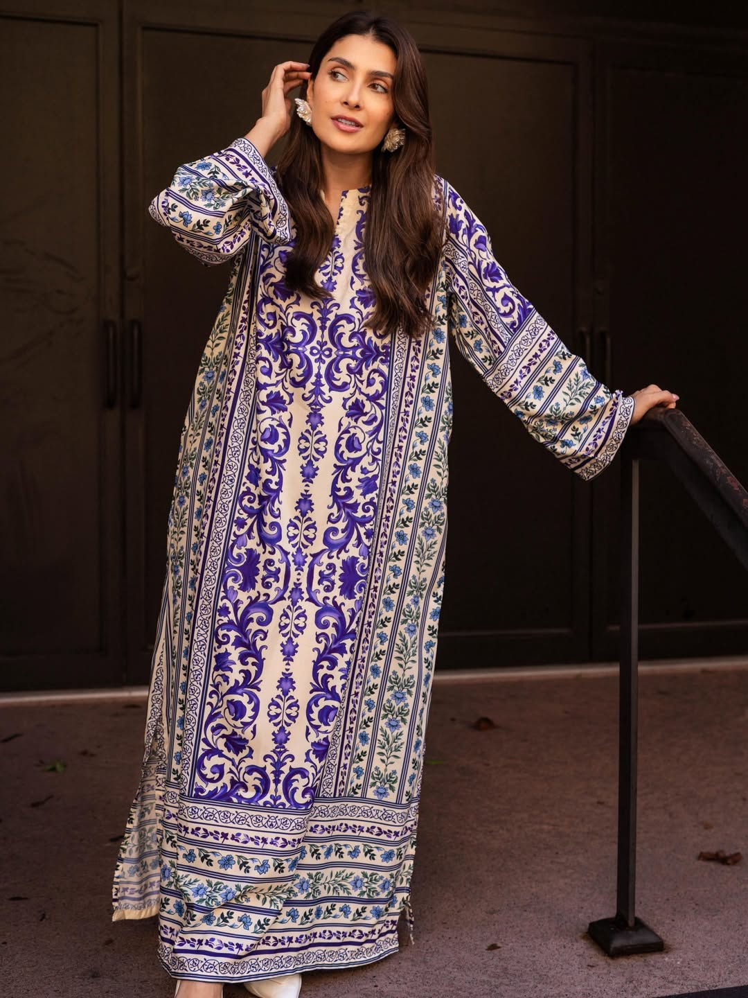 swiss lawn dress design Bloom Digital Printed Co-Ord Dress Swiss Lawn (Stitched)