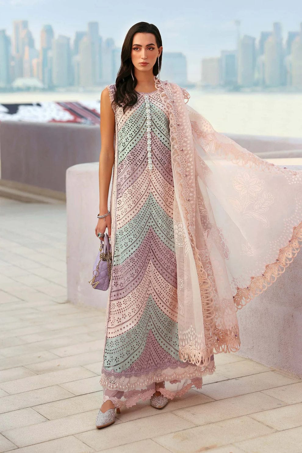 Maria B Luxury Lawn Chiikankari Multi 3 piece Unstitched