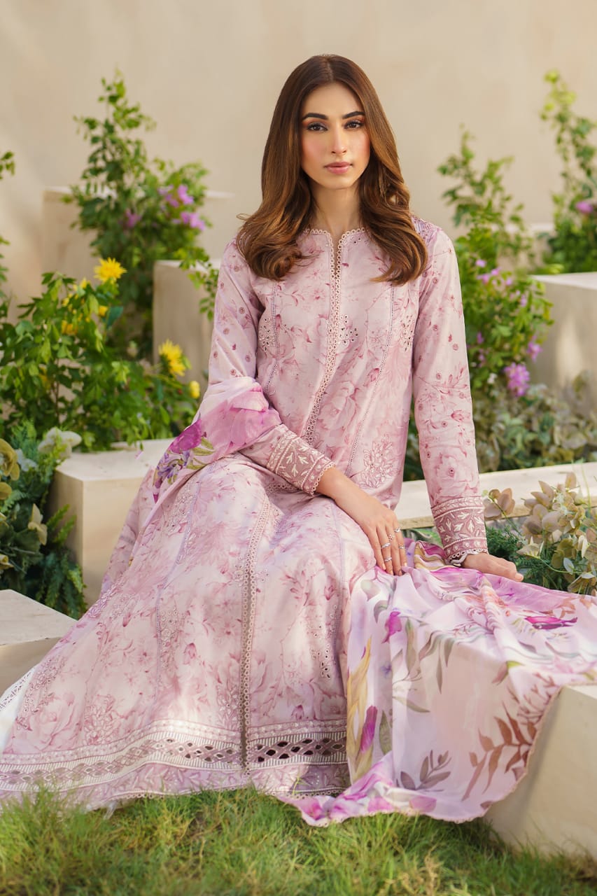 Iznik Digital Print Tpink New Arrival Pure Lawn 3pc Embroidery Dress SC 1092