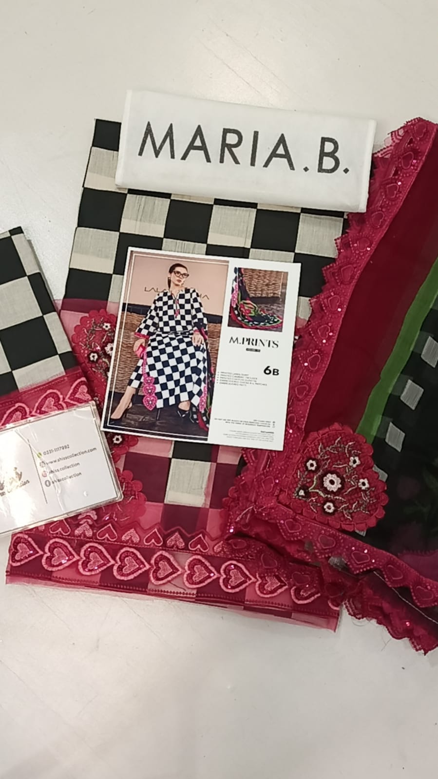 Maria B.Mprint Black Lawn Summer'26 Embroidered 3Piece Unstitched