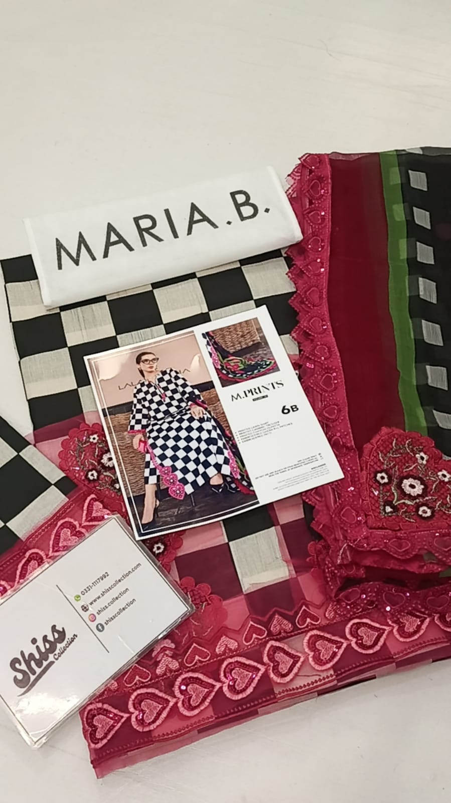 Maria B.Mprint Black Lawn Summer'26 Embroidered 3Piece Unstitched