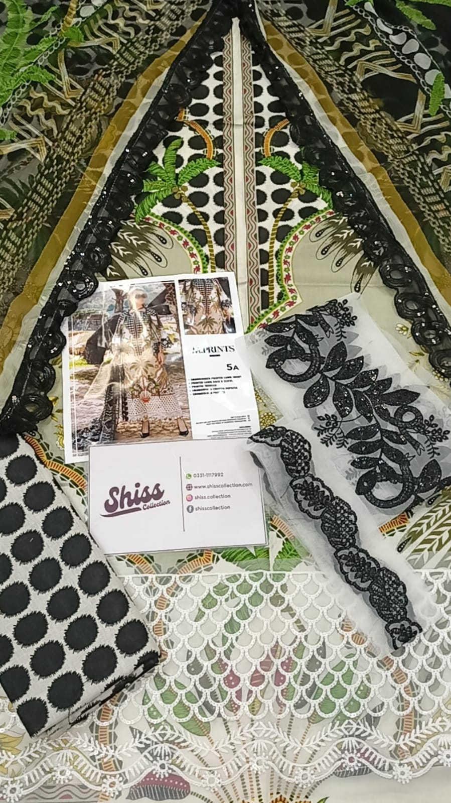 Maria B.Mprint 5-A Black Lawn Summer'26 Embroidered 3Piece Unstitched