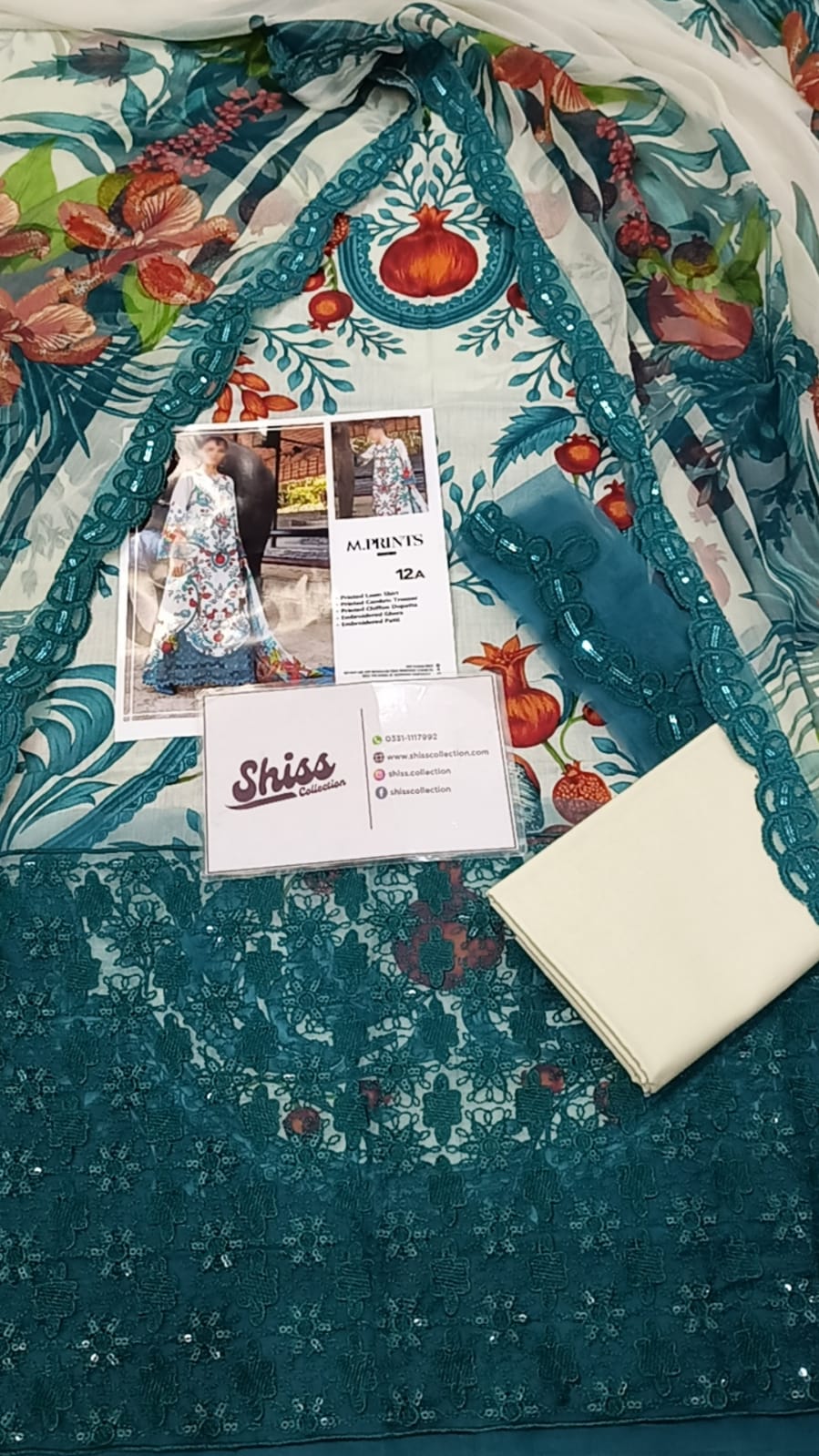 Maria B.Mprint 12-A Green Lawn Summer'26 Embroidered 3Piece Unstitched