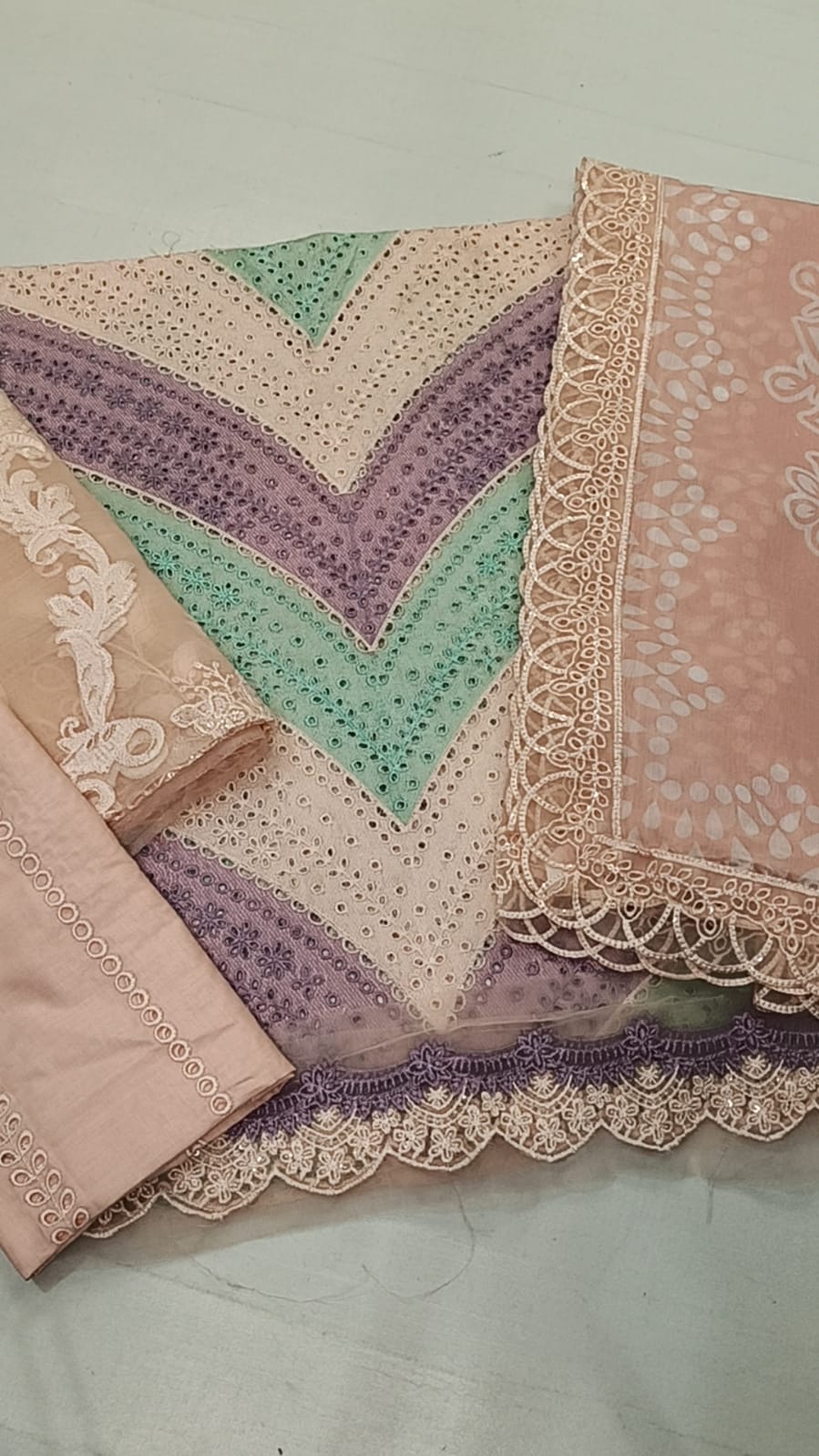 Maria B Luxury Lawn Chiikankari Multi 3 piece Unstitched