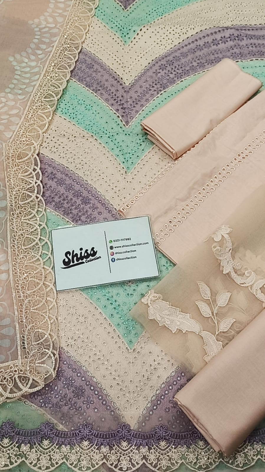 Maria B Luxury Lawn Chiikankari Multi 3 piece Unstitched