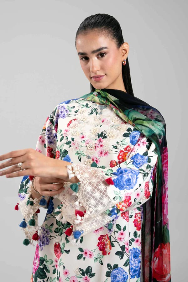 Nishat Digital Printed Lawn Embroidery 3 Piece Unstitched