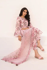 Baroque New Arrival Pink Embroidery Dress Pure Lawn 3pc SC 1050