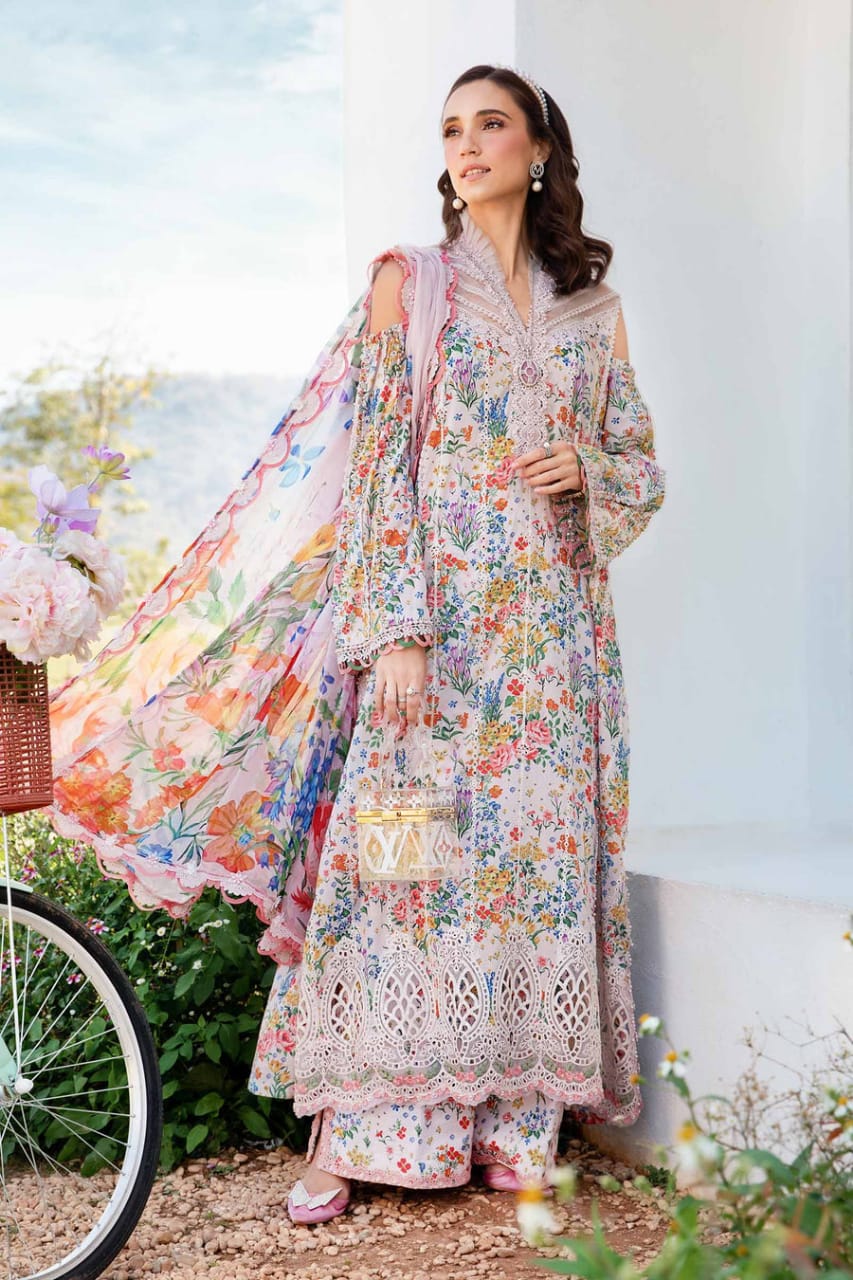 Maria Sh Collection Maria B Skin Multi Lawn Embroidery 3pc Unstitched SC-1284 – Shisscollection
