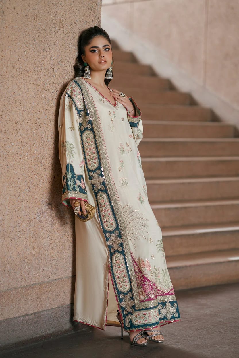 Ethinc Skin New Arrival Luxury Silk Embroidery 2Piece Unstitched
