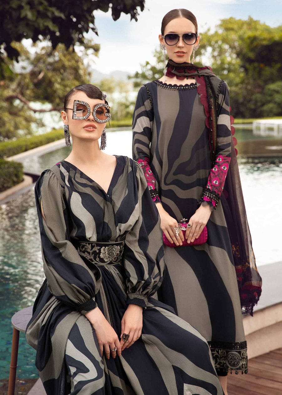 MARIA B MARBAL & GERY PURE LAWN EMBROIDERY DRESS 3PS SC 1170