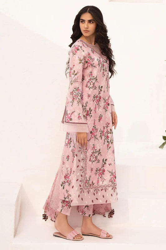 Baroque New Arrival Pink Embroidery Dress Pure Lawn 3pc