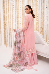 So Kamal Pink Chiffon Formal Collection 3pc Unstitched Dress