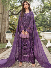 Maria B Purple New Arrival Chiffon Hand Work Formal Collection