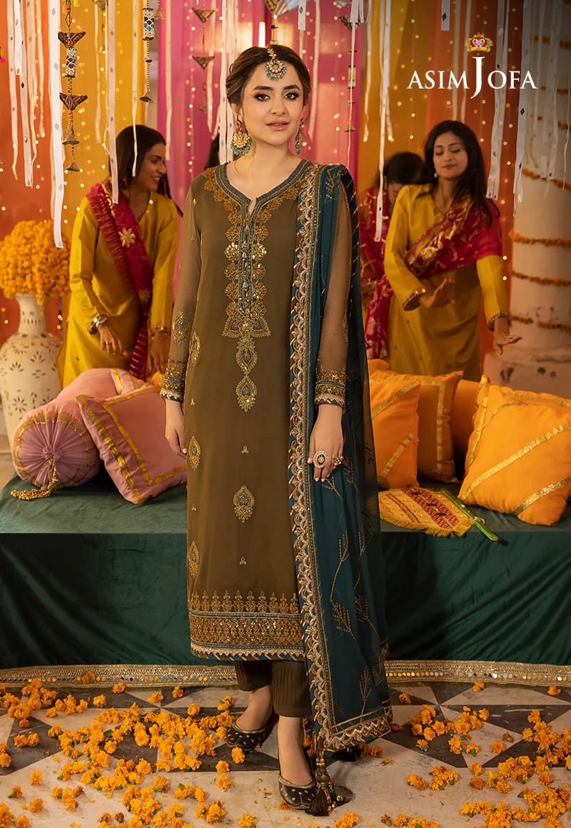 Asim Jofa Chiffon Formal Collection Code -AJ-SC 1018