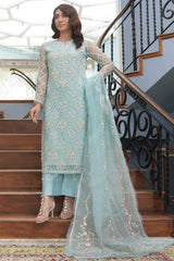 FALAK - HENNA SKY ORGANZA DRESS