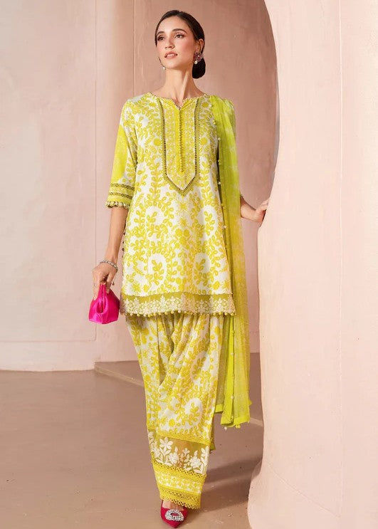 Maria B Green Lawn Embroidery 3pc Unstitched Dress SC-1261
