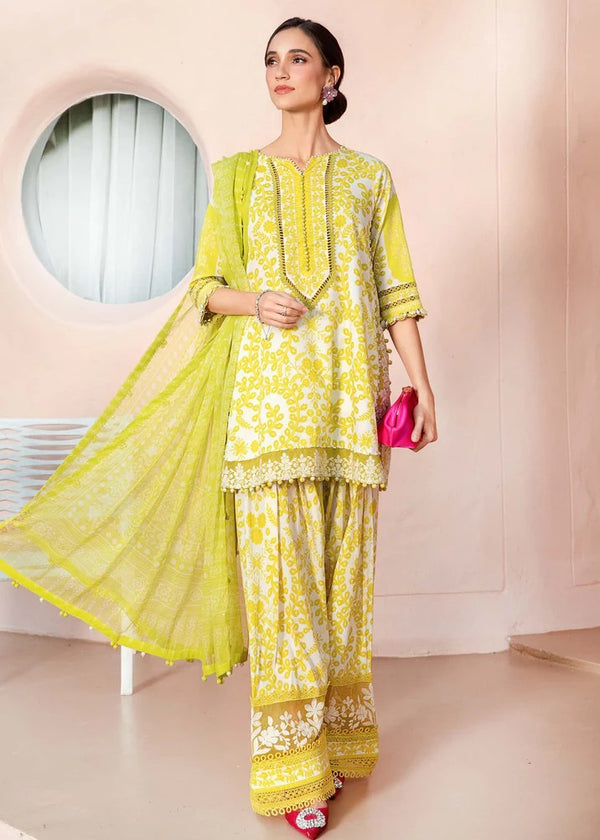 Maria B Green Lawn Embroidery 3pc Unstitched Dress SC-1261