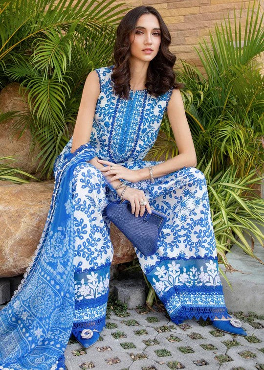 Maria B Blue Lawn Embroidery 3pc Unstitched Dress SC-1262