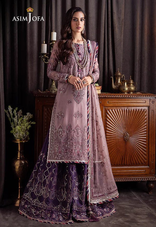 Asim Jofa Bekhudi Luxury Chiffon purple Formal Collection