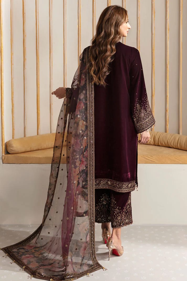 Jazmin Maroon Formal Collection Velvet SC 1100