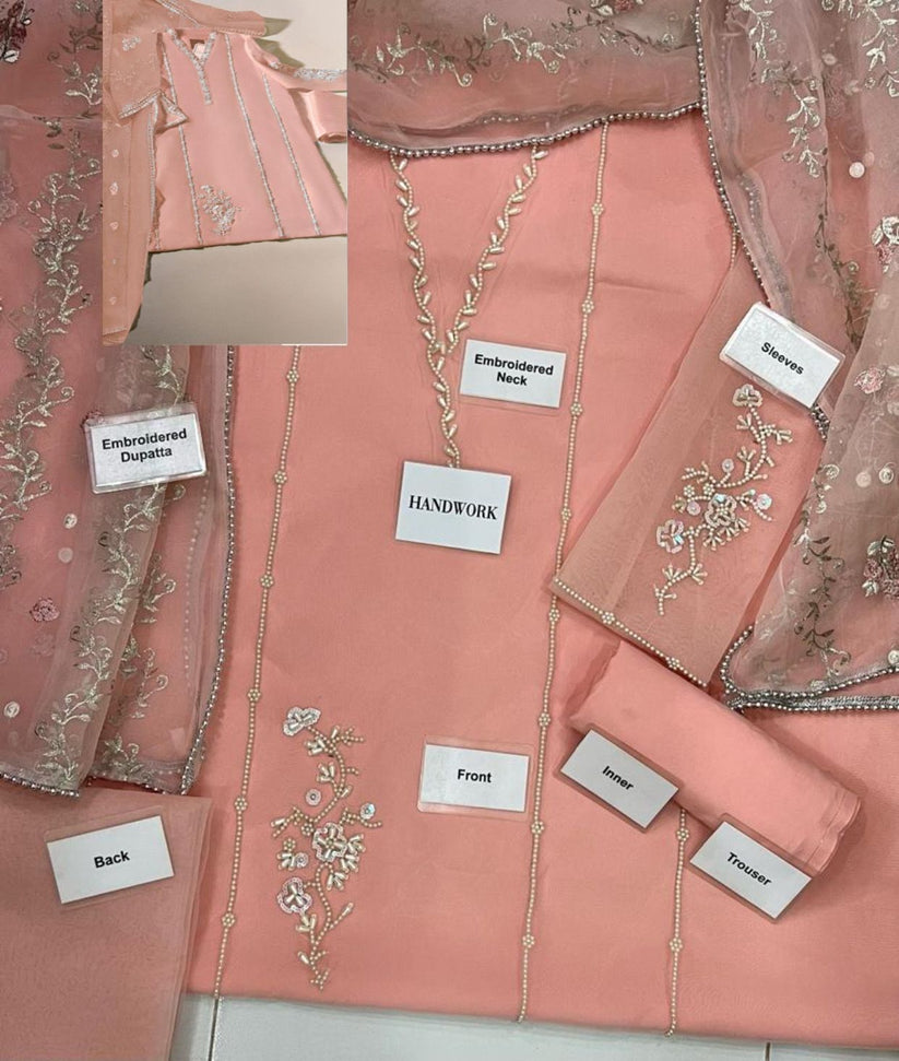 AGHA NOOR ORGANZA DRESS FORMAL COLLECTION UNSTITCHED SC 1007