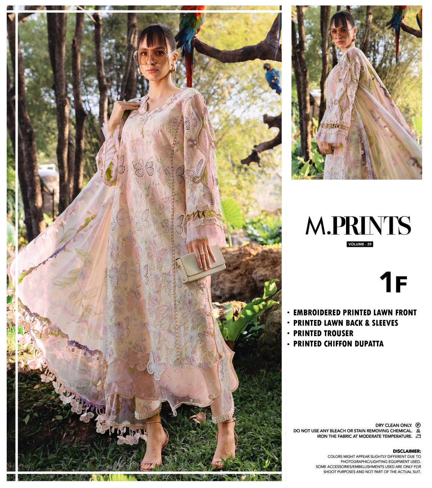 Maria B Butterfly Skin Full Printed Lawn Summer'26 Embroidered 3Piece Unstitched