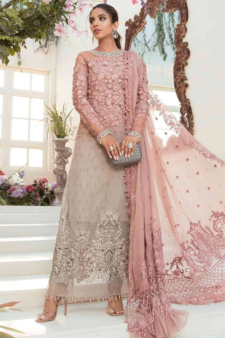 Maria B 3D Chiffon Embroidery Formal Collection SC 1123