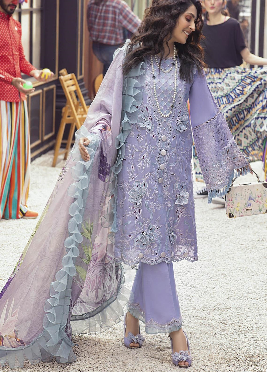 MUSHQ MLL 02 3 Piece Chikankari Dress Lawn Embroidery SC 1211