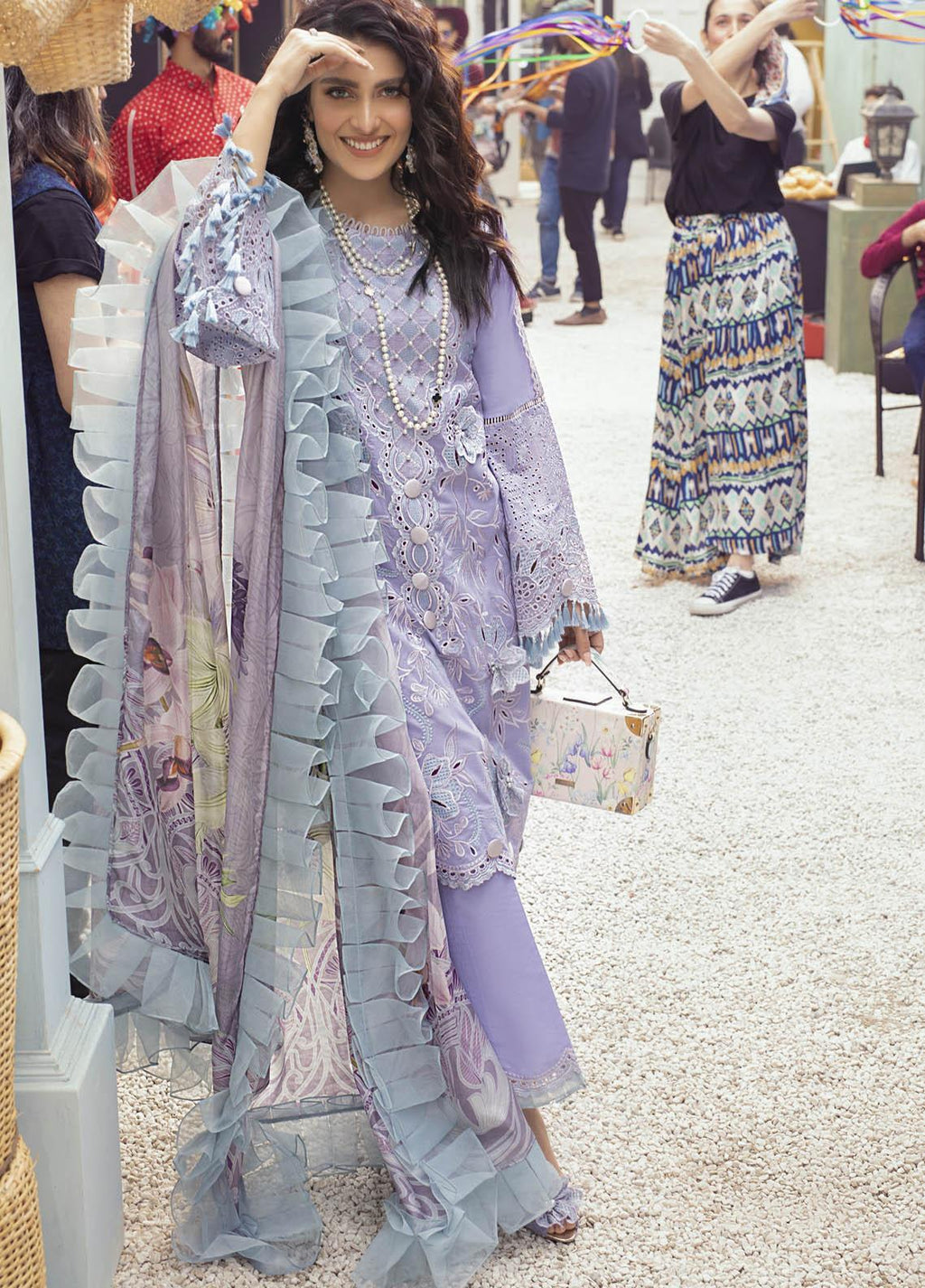 MUSHQ MLL 02 3 Piece Chikankari Dress Lawn Embroidery SC 1211